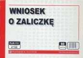 Druki akcydensowe - Firma krajewski Wniosek o zaliczkę [Pu/K-113] Pu/K-113 - miniaturka - grafika 1