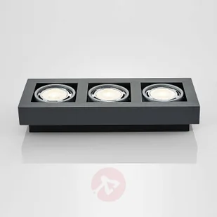ARCCHIO Spot sufitowy LED Ronka, GU10, 3-pkt., ciemnoszary - Lampy sufitowe - miniaturka - grafika 5
