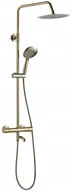 Zestawy prysznicowe - Zestaw Prysznicowy Lungo z Termostatem Złoty Gold - miniaturka - grafika 1