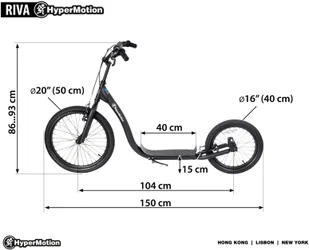 HyperMotion HyperMotion RIVA 50 cm i 40 cm RIVA HYPER BLACK - Hulajnogi - miniaturka - grafika 13