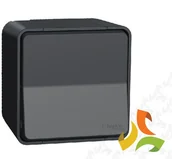 Wyłączniki światła i elektryczne - Schneider Electric MUREVA STYL Wyłącznik 1 pojedynczy 2-biegunowy IP55 antracyt MUR35033 MUR35033/SCH - miniaturka - grafika 1