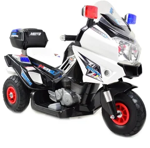 Super-Toys MEGA WIELKI MOTOR HERO Z DŹWIĘKAMI NA POMPOWANYCH KOŁACH NOWOŚĆ / 8815 12 V CH-8815-AIR-BIAŁY - Pojazdy elektryczne dla dzieci - miniaturka - grafika 17