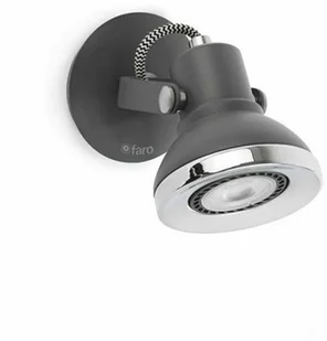 Faro Barcelona Ring Spot ścienny LED Siwy, 1-punktowy 40551 - Lampy ścienne - miniaturka - grafika 6