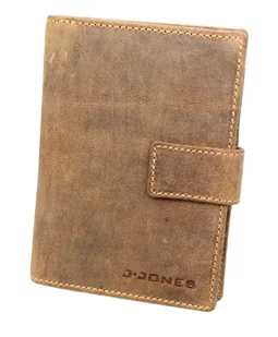 Jennifer Jones CA$H Portfel Męski Skórzany Miękka Skóra Licowa Bardzo Duży Pionowy Z Zapięciem Etui Na Dokumenty 5494 - Portfele - miniaturka - grafika 2