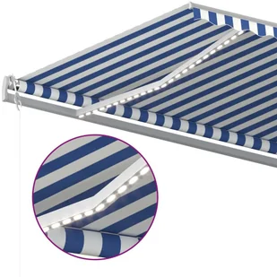 VidaXL Lumarko Automatycznie zwijana markiza, LED i czujnik wiatru, 600x350 cm 3069053 VidaXL - Markizy - miniaturka - grafika 6