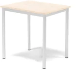 Meble do szkół i przedszkoli - AJ Produkty Stół SONITUS, 700x600x720 mm, linoleum beż, biały - miniaturka - grafika 1