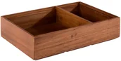 Wyposażenie lokali gastronomicznych - APS Pudełko stołowe drewniane, dwie komory, 225x150x55 mm | APS, Woody 11651 - miniaturka - grafika 1