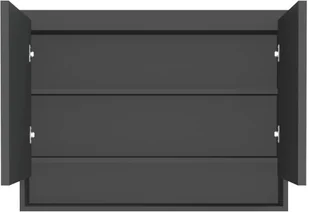 vidaXL vidaXL Szafka łazienkowa z lustrem 80x15x60 cm MDF antracytowa 8720286391624 - Szafki łazienkowe - miniaturka - grafika 5