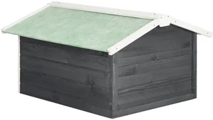 vidaXL Lumarko Garaż dla kosiarki robotycznej, 72x87x50, szaro-biały, jodła 170879 - Pozostałe narzędzia ogrodowe - miniaturka - grafika 5