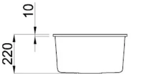 Elleci Quadra 100 (podwieszany) 43 Tortora - Zlewozmywaki - miniaturka - grafika 4