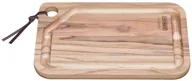 Deski do krojenia - Deska do krojenia z wycięciem z drewna tekowego Churrasco 490x280x22 mm - miniaturka - grafika 1
