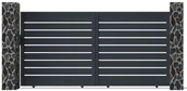 Bramy garażowe - Vente-Unique Brama wjazdowa PRIMO, przesuwna, ażurowa, z aluminium w kolorze antracytowym  350 × 176 cm (szer. × wys.) - miniaturka - grafika 1