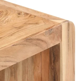 VidaXL Lumarko Ławka, 110x38x46 cm, lite drewno akacjowe 323584 VidaXL - Ławki do przedpokoju - miniaturka - grafika 5