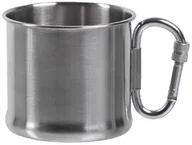 Kuchnia turystyczne i akcesoria - Mil-Tec Kubek stalowy z karabinkiem 500 ml (14607900) 14607900 - miniaturka - grafika 1