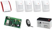 Alarmy - SATEL Kompletny bezprzewodowy zestaw MICRA 4 czujki syrena pilot akumulator - miniaturka - grafika 1