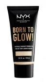 Podkłady do twarzy - NYX Professional Makeup Professional Makeup - BORN TO GLOW - NATURALLY RADIANT FOUNDATION - Rozświetlający podkład do twarzy - MEDIUM OLIVE NYXTNFPTW-DOTW-12 - miniaturka - grafika 1