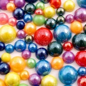 Scrapbooking - Folia Szkiełka dekoracyjne pastelowe-perełki 125 szt 1249 - miniaturka - grafika 1