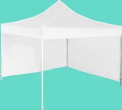 Pawilony ogrodowe - Expodom Namiot ekspresowy 3x3m  aluminiowy, Biały, 2 ściany boczne - miniaturka - grafika 1