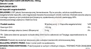 DOCTORS BEST Doctor's Best High Absorption CoQ10 z Bioperyną, 100mg - 120kaps. - Witaminy i minerały dla sportowców DOCTORS BEST Doctor's Best High Absorption CoQ10 z Bioperyną, 100mg - 120kaps. - Witaminy i minerały dla sportowców - miniaturka - grafika 2