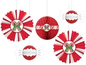 Gadżety dla niej i dla niego - Amscan Dekoracja wisząca "Boże Narodzenie", 5 szt 290075 - miniaturka - grafika 1