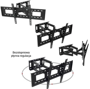 MOUNTY MOCNY UCHWYT DO TELEWIZORA ŚCIENNY REGULOWANE KĄTY 40070153 - Uchwyty do telewizora - miniaturka - grafika 9