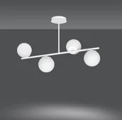 Lampy sufitowe - EULUNA Lampa sufitowa Kabo, 1 ramię, biała, 4-punktowa - miniaturka - grafika 1