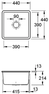 Villeroy & Boch Subway SU 50 Premiumline 3325 01 KG - Zlewozmywaki - miniaturka - grafika 4