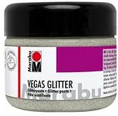 Pozostałe akcesoria dla plastyków - Marabu Błyszczące, efekt pasta Vegas Glitter, 225 ML, Glitter, srebro - miniaturka - grafika 1