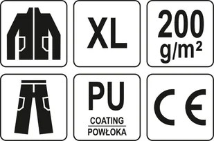 YATO KOMPLET PRZECIWDESZCZOWY DO CODZIENNEJ PRACY W DESZCZOWYCH WARUNKACH ROZ XL YT-79713 - Odzież robocza - miniaturka - grafika 4