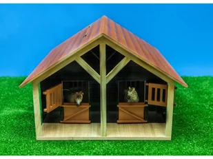 Van Manen Veenendaal B.V. Kids Globe Stajnia z 2 boksami i 1 warsztatem, 1:24, 610167 - Figurki dla dzieci - miniaturka - grafika 5