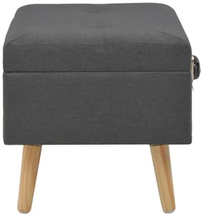 vidaXL Stołek ze schowkiem, 40 cm, ciemnoszary, tkanina vidaXL - Pufy i podnóżki - miniaturka - grafika 4