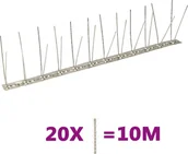 Zwalczanie i odstraszanie szkodników - vidaXL Kolce przeciw ptakom 4 rzędy stal nierdzewna 20 szt. 10 m 149131 - miniaturka - grafika 1