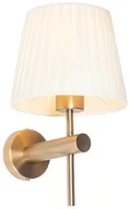 Lampy ścienne - QAZQA Nowoczesna lampa ścienna biała z brązem - Pluk - miniaturka - grafika 1