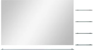 vidaXL Lustro ścienne z 5 półkami, srebrne, 100x60 cm - Lustra - miniaturka - grafika 3