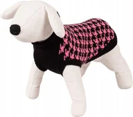 Ubranka dla psów - Sweterek dla psa Happet 39XL czarno-różowy XL-40cm - miniaturka - grafika 1