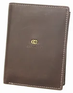 Portfele - Cefirutti Portfel Męski Skórzany Skóra Licowa Duży Pionowy Bez Zapięcia Dwa Listki Z Zapinką Wewnątrz Matowy HT 7680272 - miniaturka - grafika 1