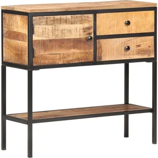 vidaXL Szafka, 85x30x80 cm, surowe drewno mango 320486 - Szafki do salonu - miniaturka - grafika 20