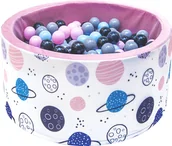 Suche baseny - Welox Suchy basen dla dzieci 90x40 z kulkami piłeczkami 7cm - Planety róż WL-B-HJ2 - miniaturka - grafika 1