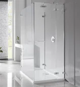 Ścianki i drzwi prysznicowe - Radaway Euphoria KDJ P Drzwi prysznicowe 80x200 cm wersja lewa profile chrom szkło przezroczyste 383512-01L/383241-01L - miniaturka - grafika 1