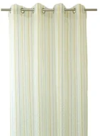 Zasłony - BelAir BEL Air zasłona z oczkami Blues, paski z brzegu, płynna materiału, żółto-zielona, 140 x 270 cm  0199993  0002 0199993-0002 - miniaturka - grafika 1