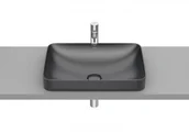 Umywalki - Roca A327534640 INSPIRA SQUARE Umywalka blatowa 550x370 H75 FINECERAMIC ONYX - miniaturka - grafika 1