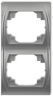 Klawisze i ramki - Karlik Ramka podwójna LOGO Srebrny 7LRV-2 - miniaturka - grafika 1