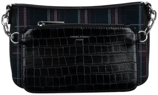 David Jones Listonoszka w kratę z saszetką croco na łańcuszku - Torebki damskie - miniaturka - grafika 2