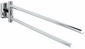 Wieszaki i stojaki - tesa Tesa klaam designerski wieszak na ręczniki (w zestawie z mocowaniem klejącym, chromowany, nierdzewny, 2 obrotowe ramiona, 82 mm x 46 mm x 460 mm) 40261-00000-00 - miniaturka - grafika 1