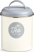 Pojemniki kuchenne - Zeller Puszka do przechowywania Tea metal krem antracyt 19341 - miniaturka - grafika 1