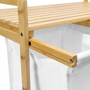 Kosz na pranie bambusowy HANOI podwójny - Kosze na bieliznę - miniaturka - grafika 2