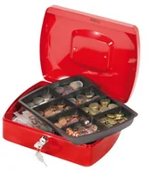 Sejfy i kasy pancerne - Metalkas Q-CONNECT na pieniądze Q-CONNECT, duża, 255x85x200mm, czerwona KF04251 - miniaturka - grafika 1