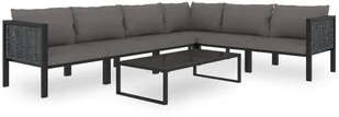 vidaXL Modułowe siedzisko narożne lewy podłokietnik, rattan PE, szare - Meble modułowe i akcesoria - miniaturka - grafika 15