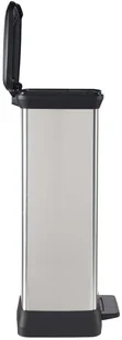 Curver Kosz na śmieci Deco z pedałem, 50 L, srebrny, 02162-582-25 Keter - Kosze na śmieci - miniaturka - grafika 6