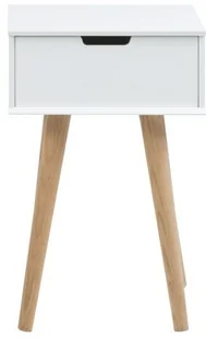 Biały stolik nocny z szufladą w stylu skandynawskim T9-H86 - Szafki nocne - miniaturka - grafika 3